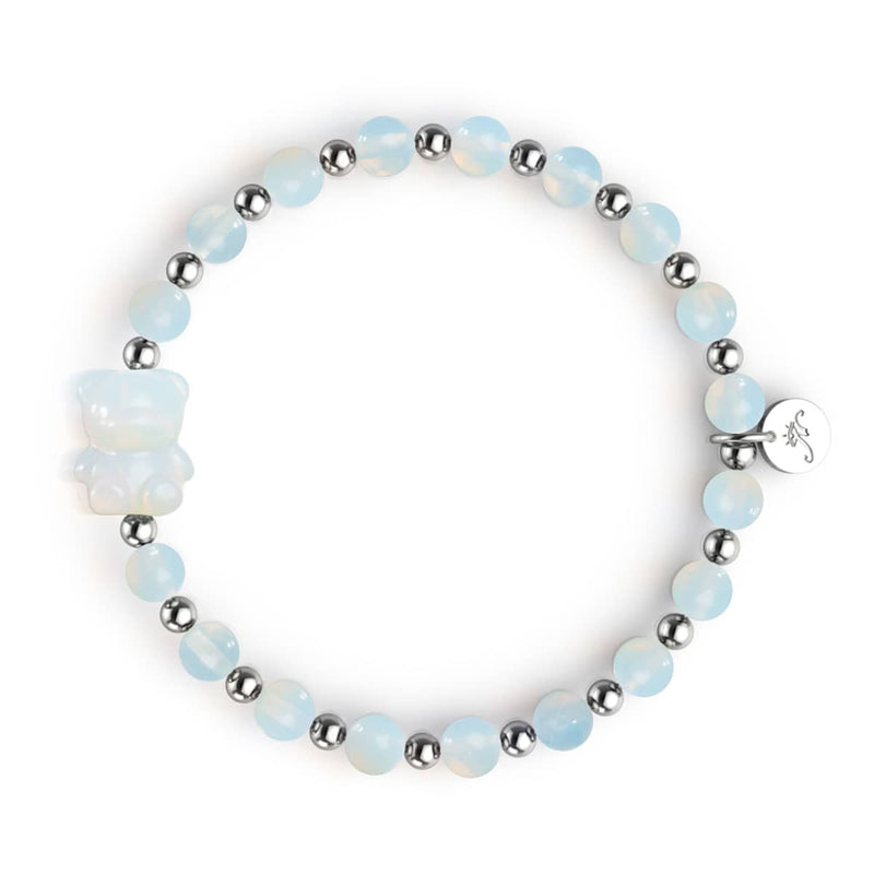 Luna | Bracelet Gemmy Bear | Pierre de lune x argent
