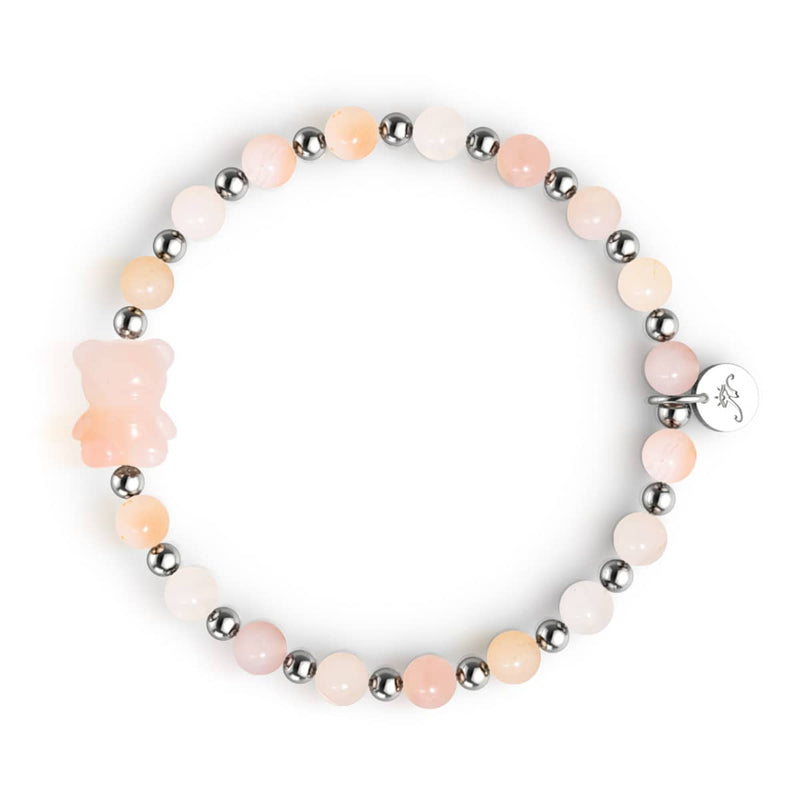 Sahara | Bracelet Gemmy Bear | Cornaline pêche x argent