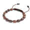 Bronzite | Gunmetal | Gemstone Pebble Macrame Bracelet
