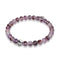 Quartz fantôme violet | Argent | Bracelet de perles de pierres précieuses curatives