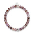 Quartz fantôme violet | Argent | Bracelet de perles de pierres précieuses curatives
