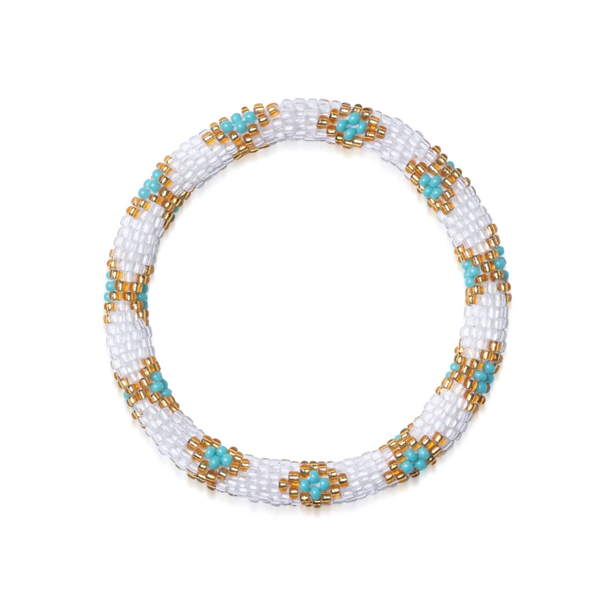 Bracelet en perles de verre de l'Himalaya | Orné