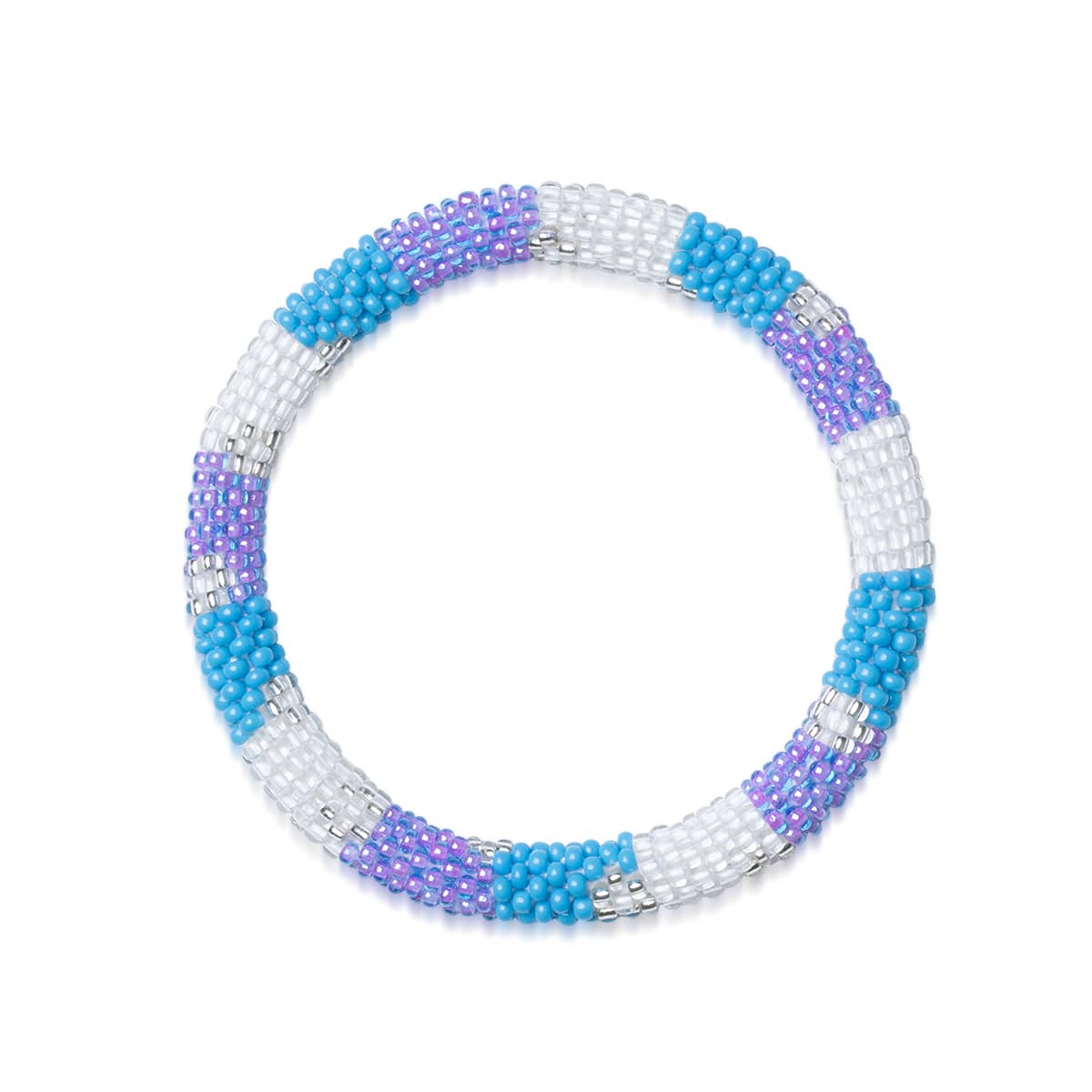 Cône de neige | Bracelet en perles de verre de l'Himalaya