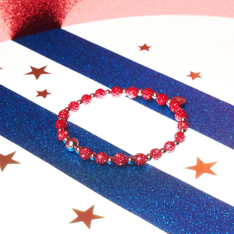 Bracelet Kikiballa en cristal | Cerise scintillante