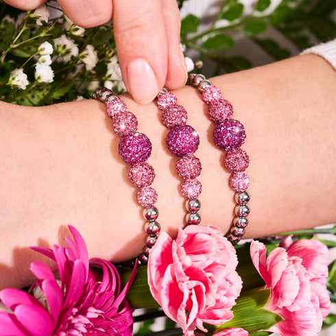 Bracelet Kikiballa en cascade de cristal et récif de corail
