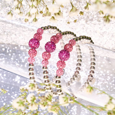 Bracelet Kikiballa en cascade de cristal et récif de corail