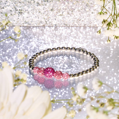 Bracelet Kikiballa en cascade de cristal et récif de corail