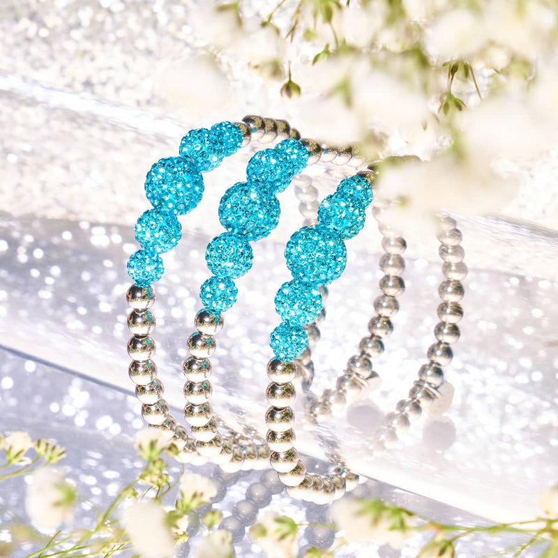 Bracelet Kikiballa en cascade de cristal bleu Fidji