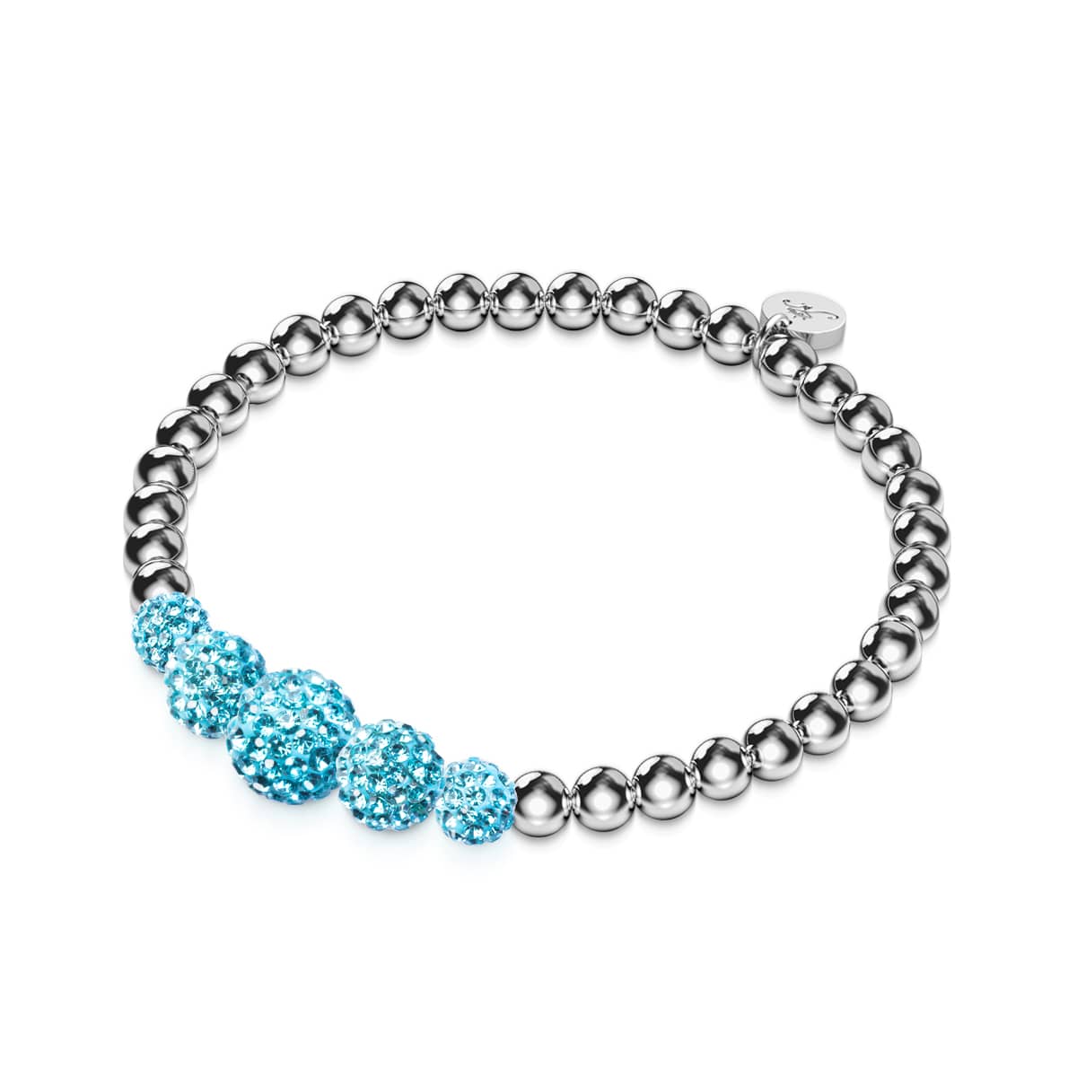 Bracelet Kikiballa en cascade de cristal bleu Fidji
