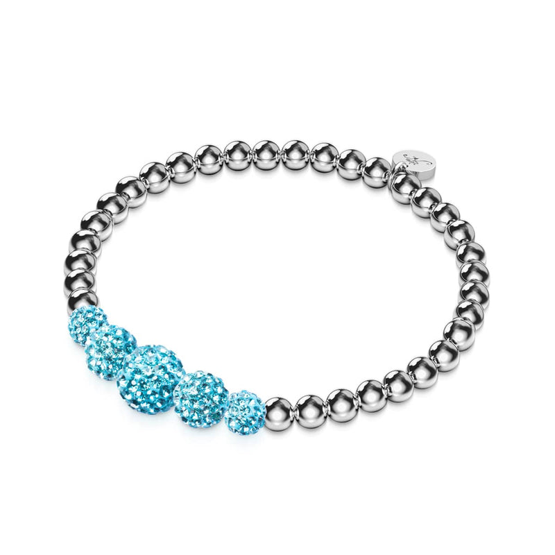 Bracelet Kikiballa en cascade de cristal bleu Fidji