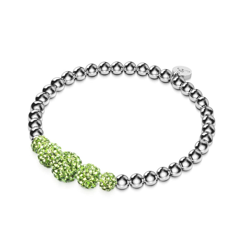 Bracelet Kikiballa en cascade de cristal | Palmier vert