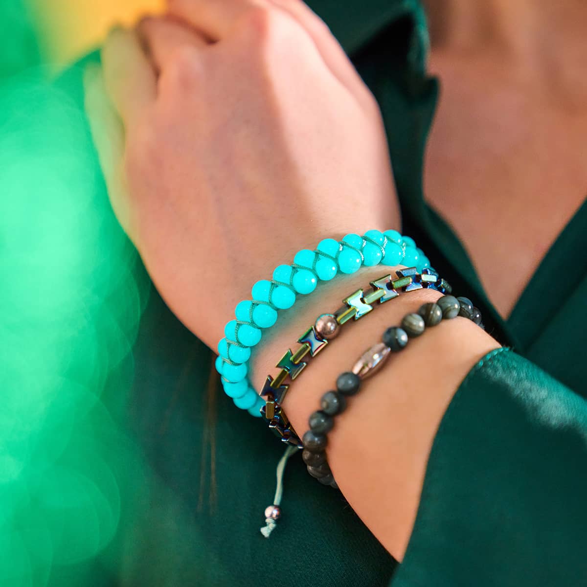 viridien | Céramique Lumos | Bracelet Vitalité Macramé