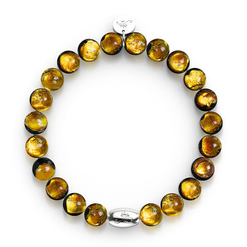 Hunter's Moon | Bracelet en argent sterling 925 | Verre lunaire
