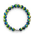 Bracelet en verre lunaire Turquoise Horizon | Argent sterling 925