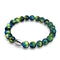 Bracelet en verre lunaire Turquoise Horizon | Argent sterling 925