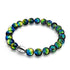 Bracelet en verre lunaire Turquoise Horizon | Argent sterling 925