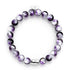 Bracelet en verre lunaire en argent sterling 925 avec lune violette