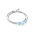 Aigue-marine | Argent sterling .925 | Bracelet de cheville fermoir infini en verre sirène