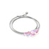 Rose | Argent sterling .925 | Bracelet de cheville fermoir infini en verre sirène