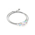 Arc-en-ciel Blanc | Argent sterling .925 | Bracelet de cheville fermoir infini en verre sirène