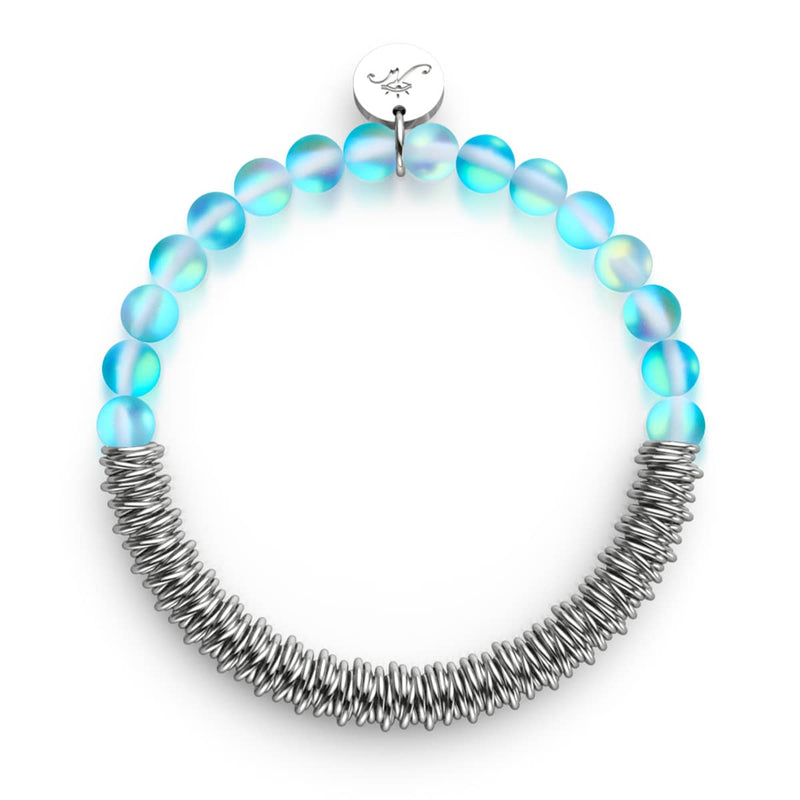 Aigue-marine | Argent | Bracelet Mermaid Glass x Links of Love