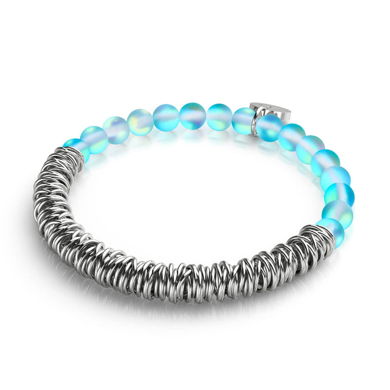 Aigue-marine | Argent | Bracelet Mermaid Glass x Links of Love