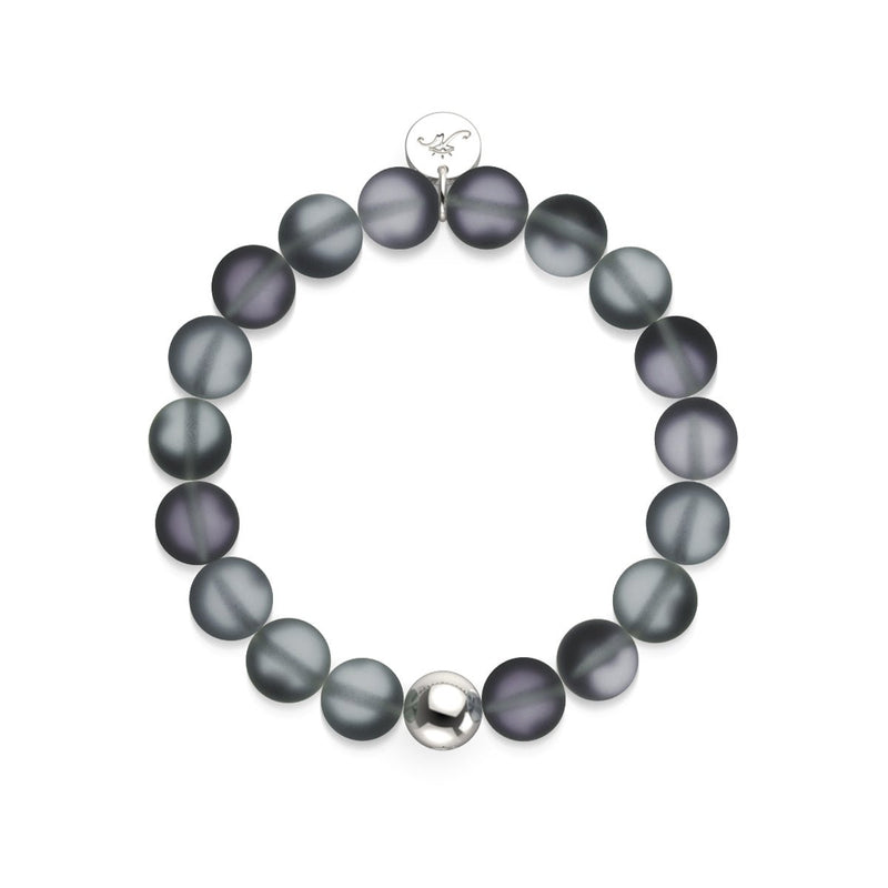 Carbonite | Argent | Bracelet de déclaration en verre sirène