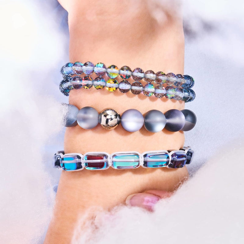 Carbonite | Argent | Bracelet de déclaration en verre sirène