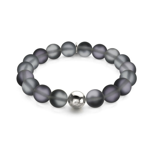 Carbonite | Argent | Bracelet de déclaration en verre sirène