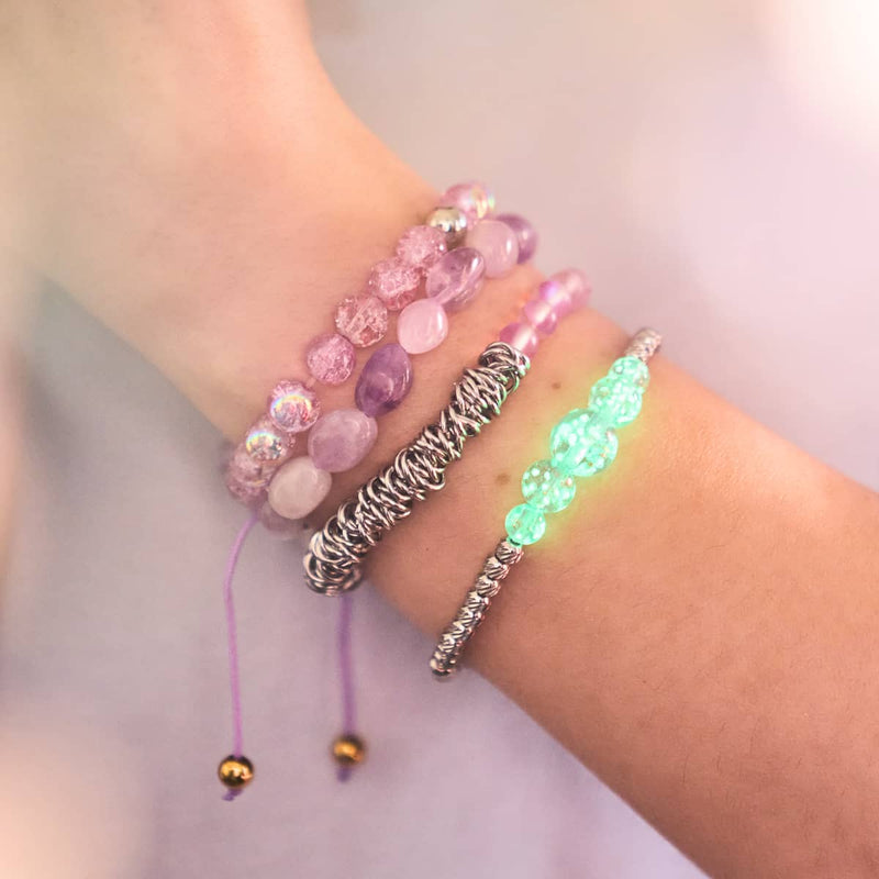 Lavender | Silver | Mermaid Glass x Links of Love Bracelet