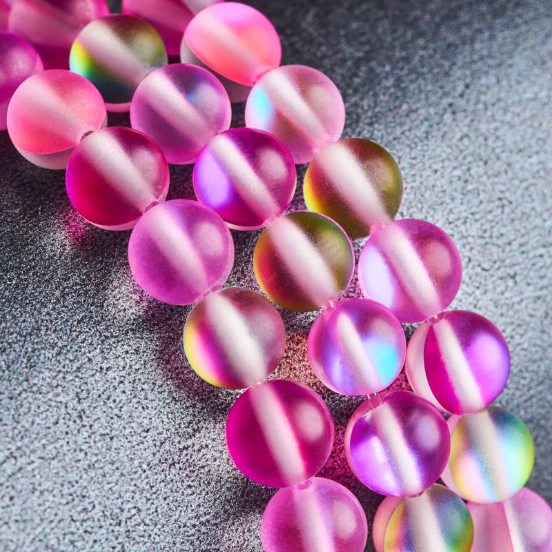 Bracelet en perles de verre Magenta Magic | Argent | Sirène