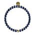 Pierre de sable bleu | Or Vermeil .925 | Bracelet de perles de pierres précieuses de guérison