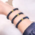 Pierre de sable bleu | Or Vermeil .925 | Bracelet de perles de pierres précieuses de guérison