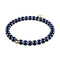 Pierre de sable bleu | Or Vermeil .925 | Bracelet de perles de pierres précieuses de guérison