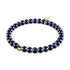 Pierre de sable bleu | Or Vermeil .925 | Bracelet de perles de pierres précieuses de guérison