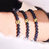 Pierre de sable bleu | Or Vermeil .925 | Bracelet de perles de pierres précieuses de guérison
