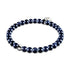 Pierre de sable bleu | Argent sterling .925 | Bracelet de perles de pierres précieuses de guérison