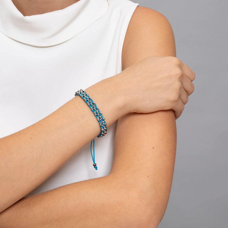 Kismet Links | Pantone Bracelet | Silver | Capri