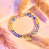 Soleil et ciel | Aide ukrainienne | Bracelet de perles de verre Galaxy