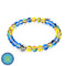 Soleil et ciel | Aide ukrainienne | Bracelet de perles de verre Galaxy