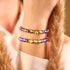 Soleil et ciel | Aide ukrainienne | Bracelet de perles de verre Galaxy