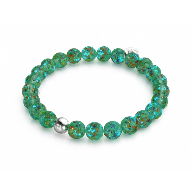 Teal | Firefly Glass Confetti Bracelet