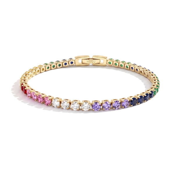 18k or x cristal licorne | Tennis Club Bracelet