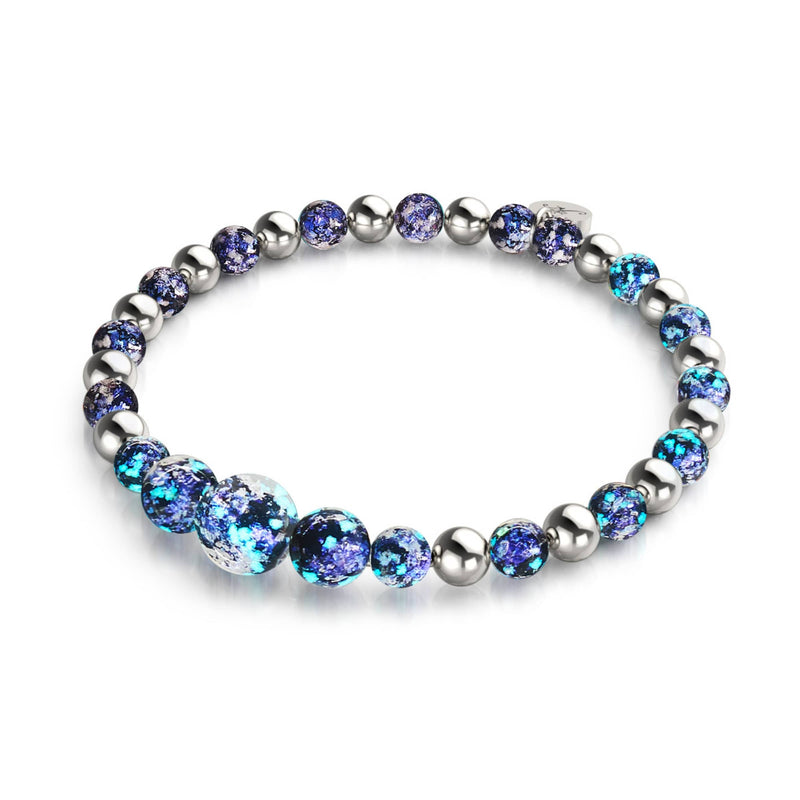 Blueberry Potion Firework Glass Cascade Bracelet