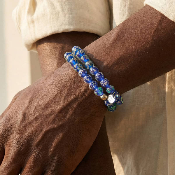 Saphir | .925 Argent sterling | Firefly Glass Bracelet