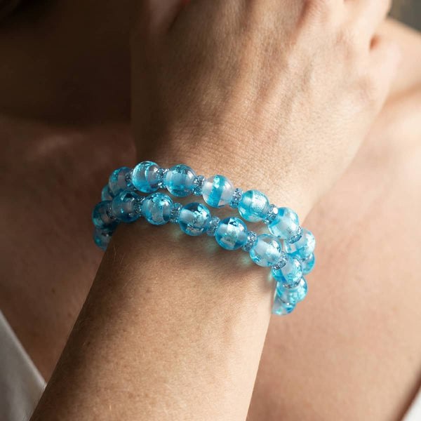 Glace d’aigue-marine | Firefly Glass Bracelet boule à neige