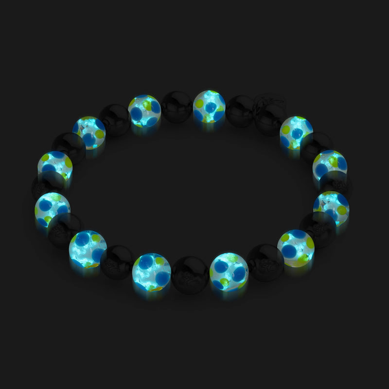 Lemon Sky Firefly Glass Polka Dot Bracelet