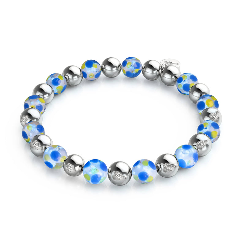 Lemon Sky Firefly Glass Polka Dot Bracelet