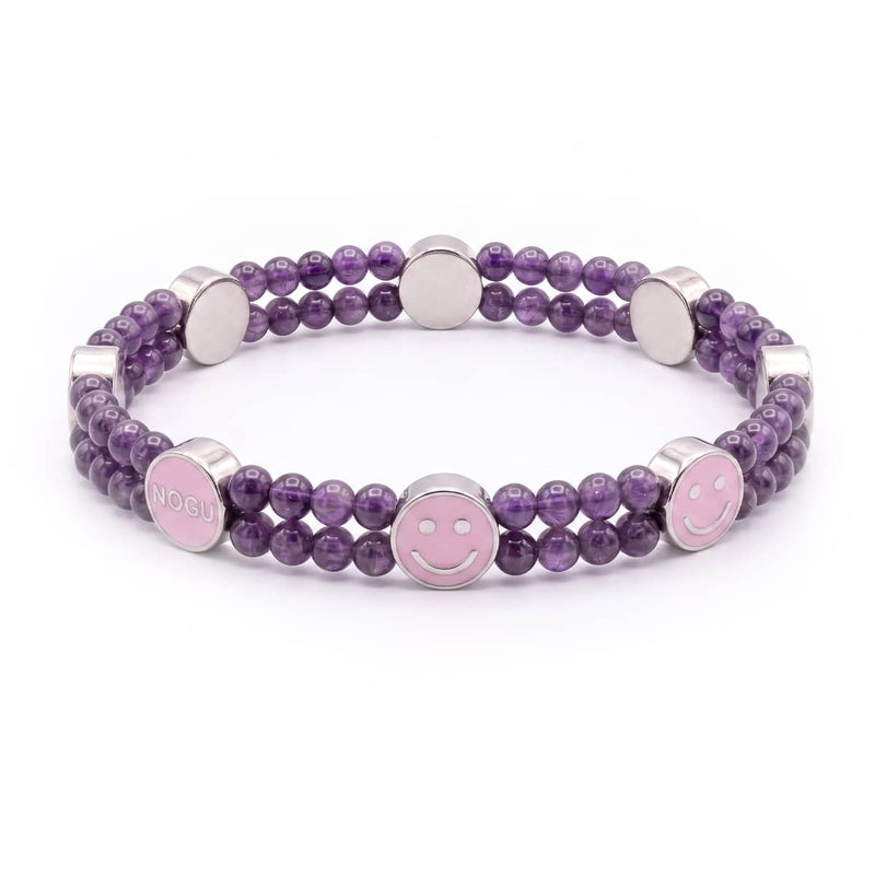 Amethyst x Lilac Luminous Enamel | Smile Bracelet