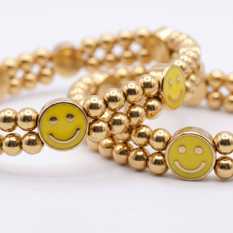 Gold x Sunshine Luminous Enamel | Smile Bracelet